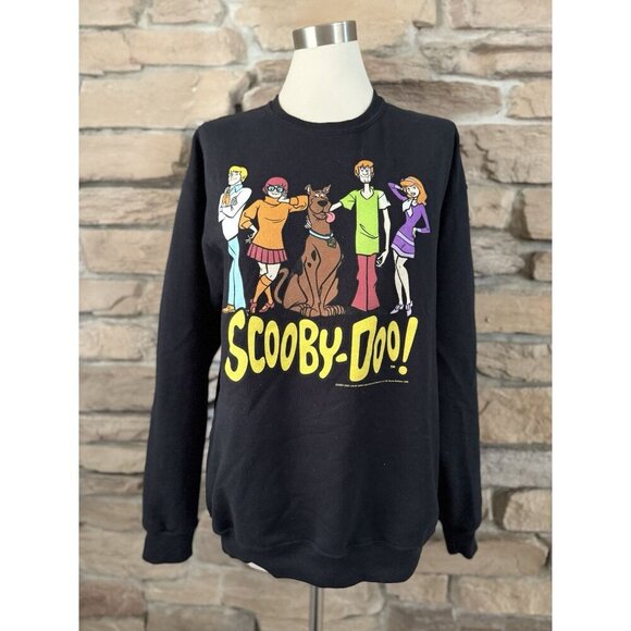 Scooby Doo and Friends Hanna Barbera Black Sweatshirt Size Large Jerzees Sz L - Picture 1 of 8